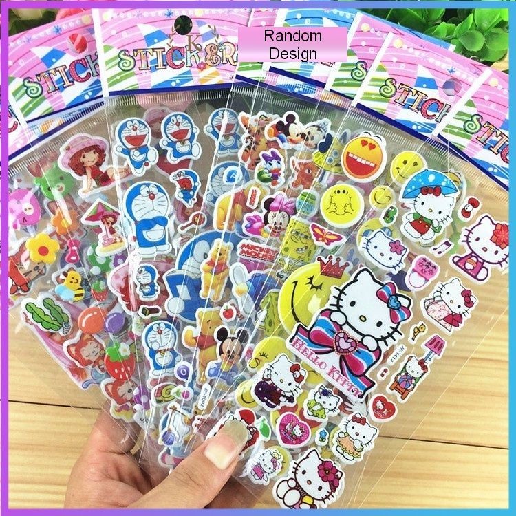 

Stiker Timbul Karakter Stiker Anak Sticker 3D Mainan Tempel Stiker Paket Jualan