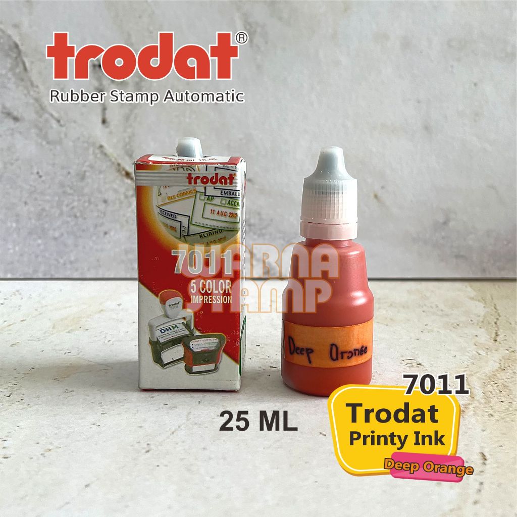 

TINTA STEMPEL OTOMATIS TRODAT 7011 UKURAN 25 ML DEEP ORANGE / TINTA STEMPEL DI BAHAN KERTAS