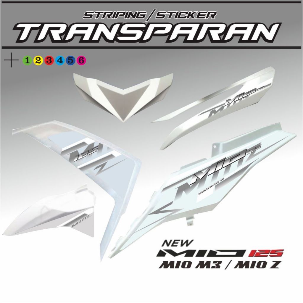 STRIPING TRANSPARAN UV MIO M3/MIO Z MOTOR MIO 125 STRIPING MIO M3