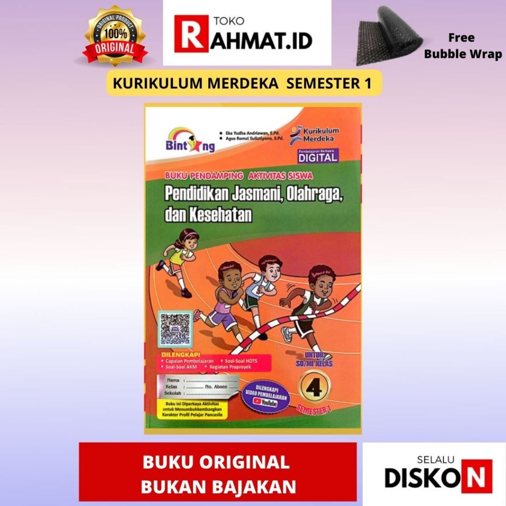 PJOK PENERBIT BINTANG KELAS 4 SEMESTER 1 2 / BUKU PENDAMPING AKTIVITAS SISWA PENDIDIKAN JASMANI OLAH