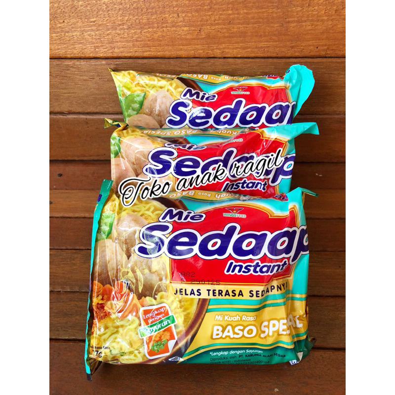 

Mi sedap instan mi kuah rasa baco specil