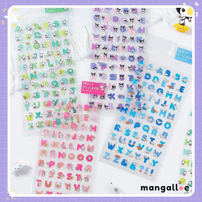 

【COD】 Kartun Transparan Cinnamoroll Kuromi Letter Stiker PVC Bahan Stiker Ledger Tangan Cocok untuk Dekorasi Scrapbook Korean Aesthetic MG