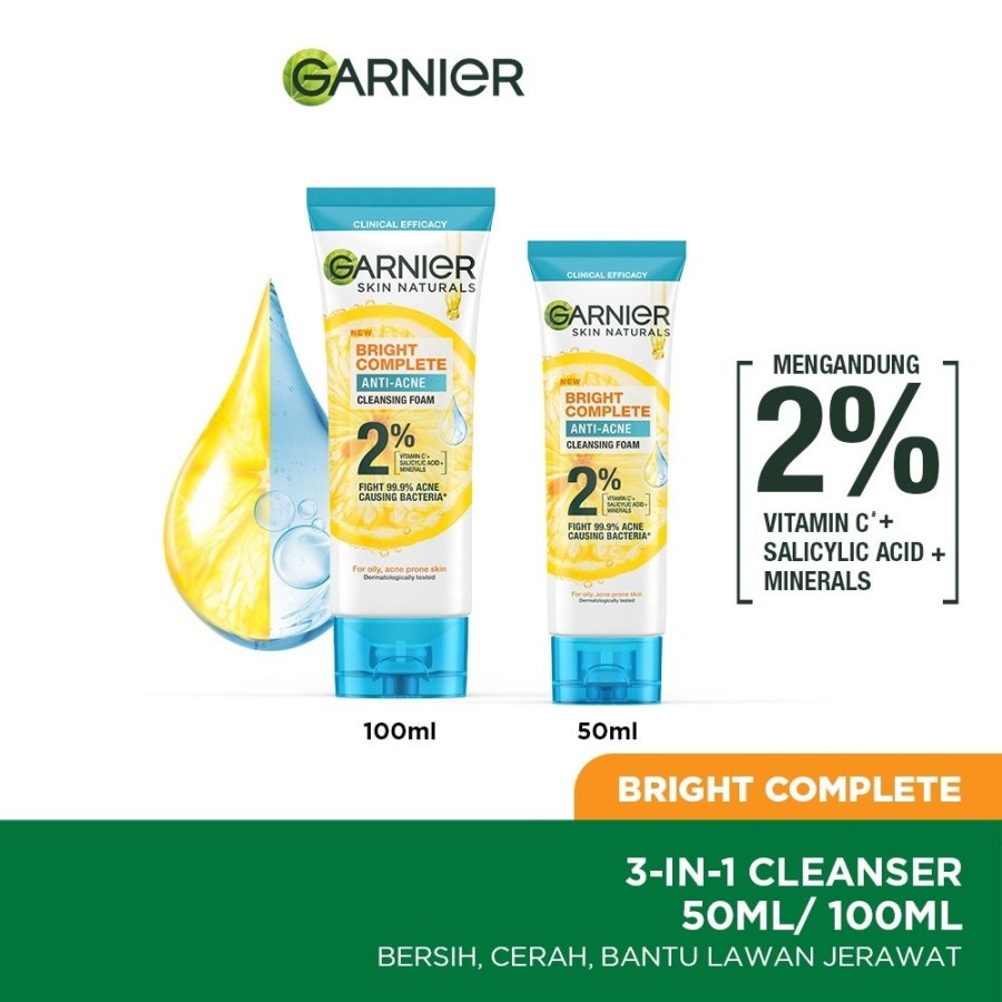 Garnier Bright Complete 3-in-1 Anti Acne Facial Wash