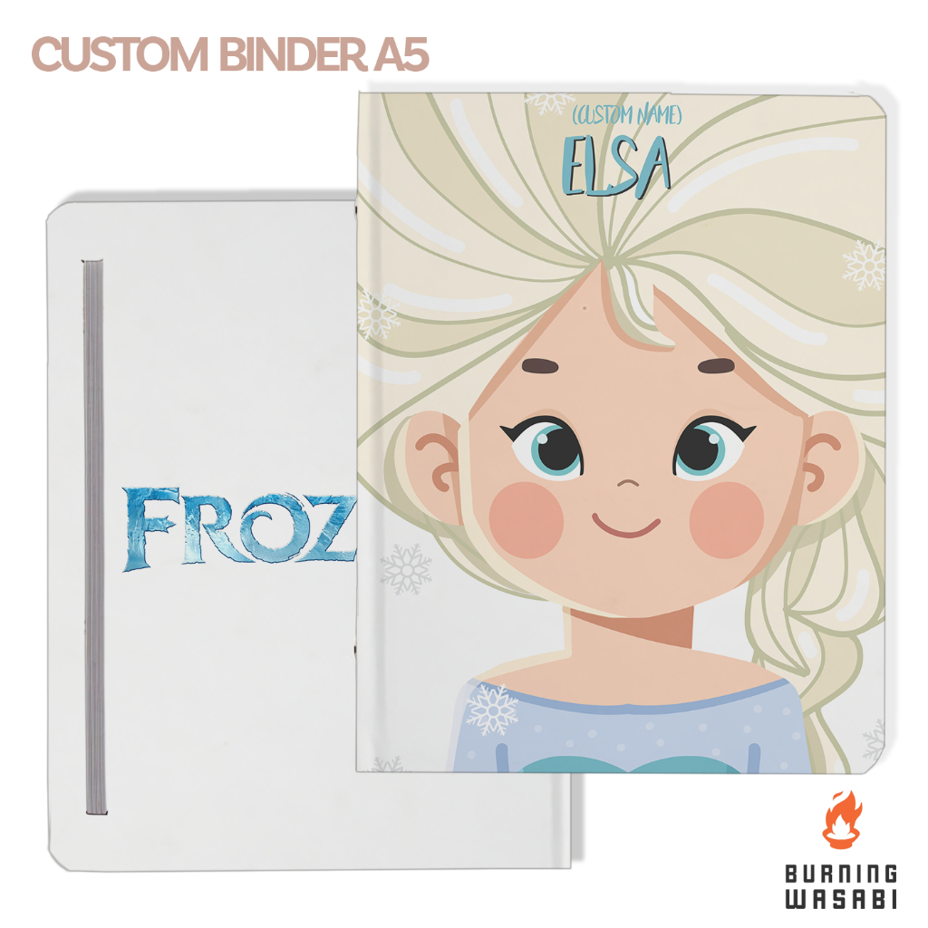 

Binder Frozen Disney Anna Elsa Aesthetic A5 20 ring 6 ring Custom Nama Burning Wasabi