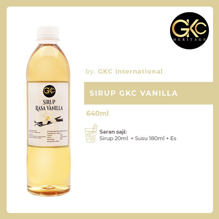 

GKC Heritage - Minuman Sirup Vanilla/ Vanilla Syrup HALAL 640 ml