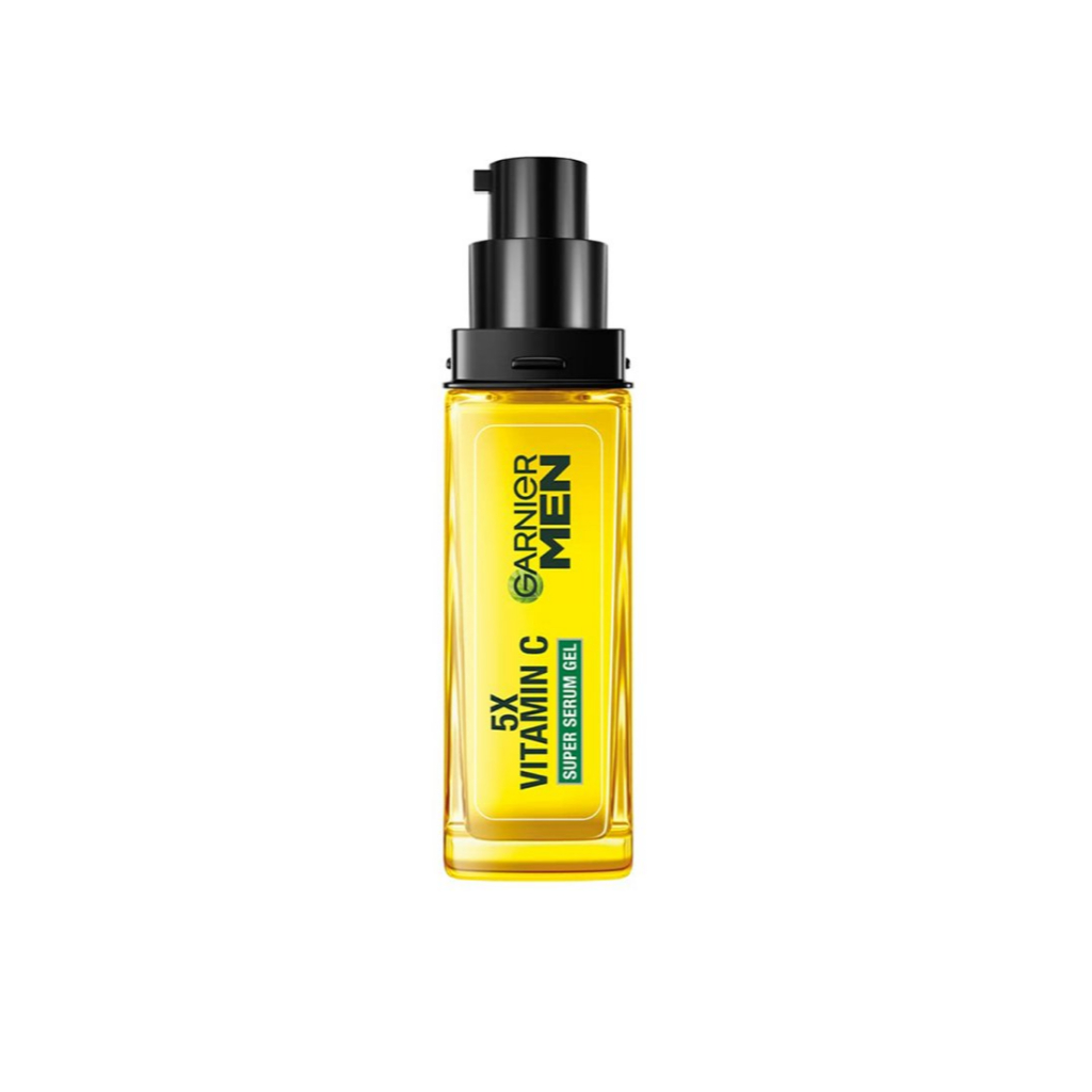 Garnier Men TurboBright Brightening Vitamin C Super Serum Gel - Serum Wajah Anti Kusam untuk Mencera