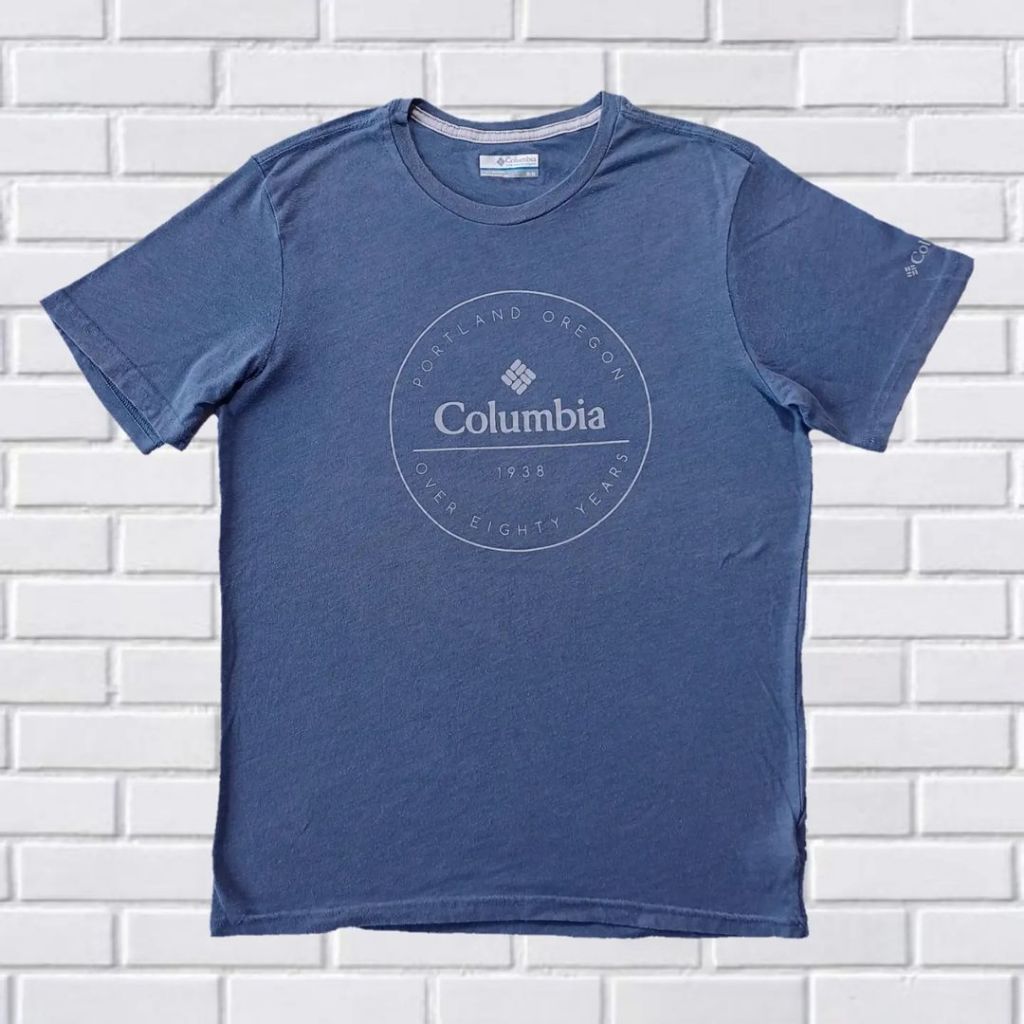 KAOS OUTDOOR COLUMBIA ORIGINAL, SIZE M (SECOND BRANDED) BIRU, TS0287