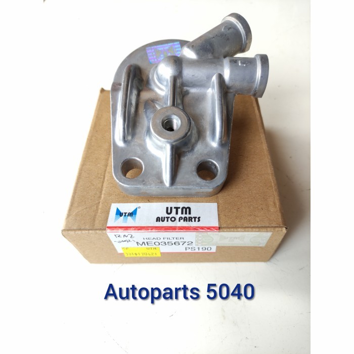 Dudukan Filter Solar Atas / Head Fuel Filter Fuso Fighter 190PS Merk UTM Korea (ME035672)