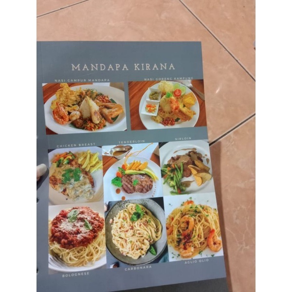 

cetak menu kertas ap 260 grm