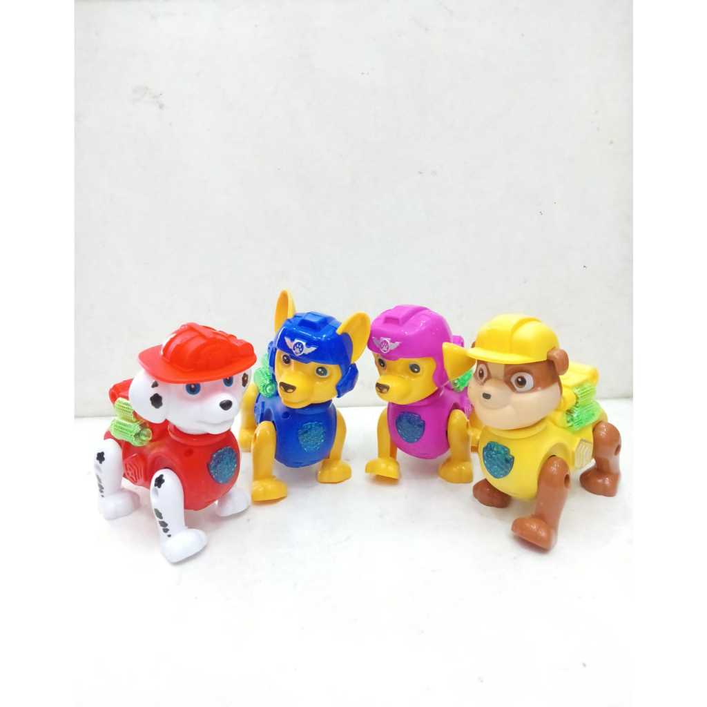 Mainan Anjing Berjalan Baterai / Mainan Anak Anjing bersuara / Mainan Robot Anjing Patrol Dalmation