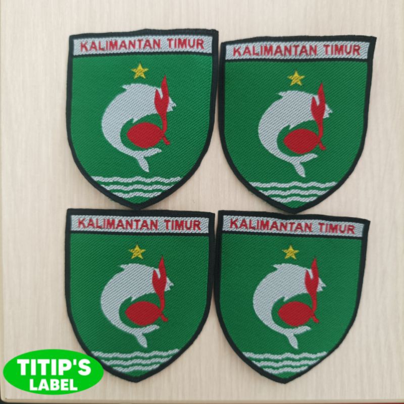 Label Bordir Logo Kalimantan Timur Woven Laser