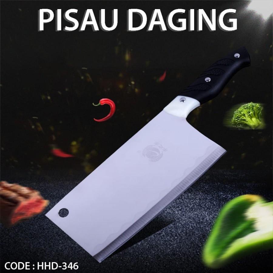 Pisau Daging dan Tulang Stainless Steel Import Super Tajam Baja Asli Import Maxim