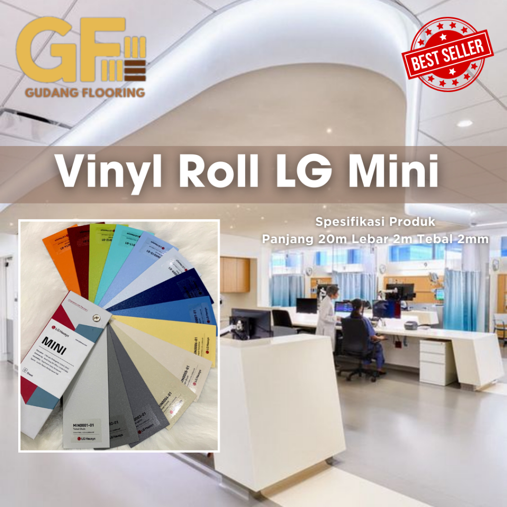 Vinyl roll medis LG Mini tebal 2mm/ vinyl karpet rumah sakit