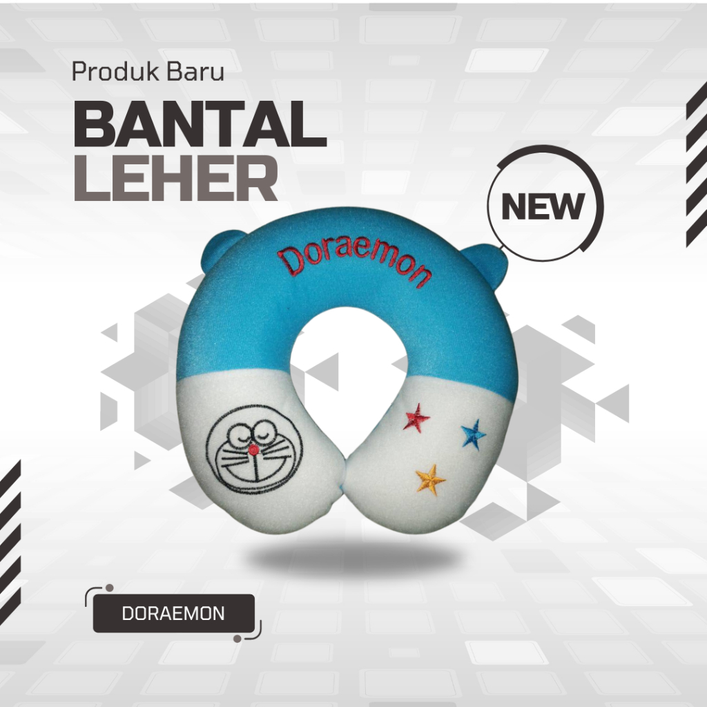 BANTAL LEHER KARAKTER DORAEMON BANTAL LEHER UNTUK PERJALANAN/TRAVEL