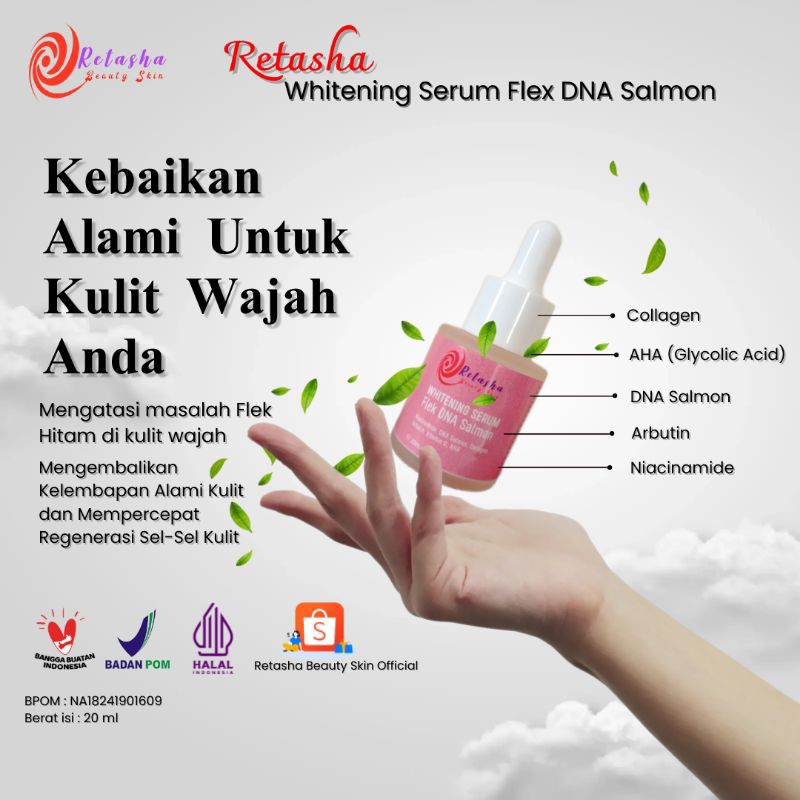 RETASHA WHITENING SERUM Flek DNA SALMON