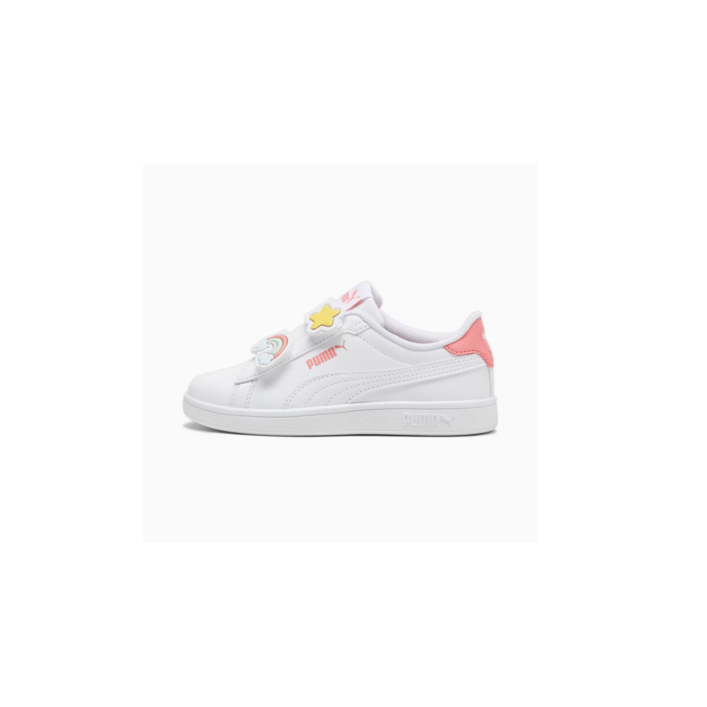 Sepatu Sneakers Anak Puma Smash 3.0 Badges V PS PUMA White 397286 01