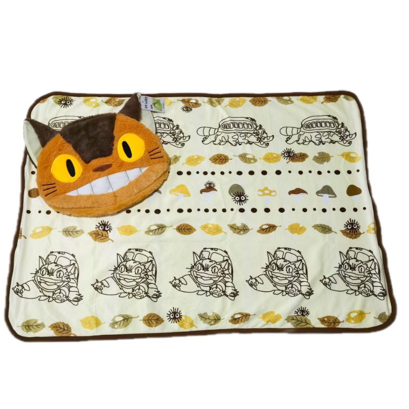 GHIBLI Studio Catbus Totoro Selimut Bantal Boneka Cushion Ori Japan