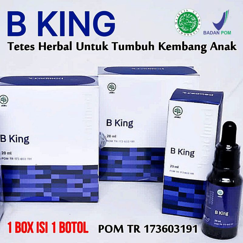 B King BKing Brainking Plus Nutrisi Herbal Untuk Kesehatan Tubuh 1 Box Isi 1 Botol