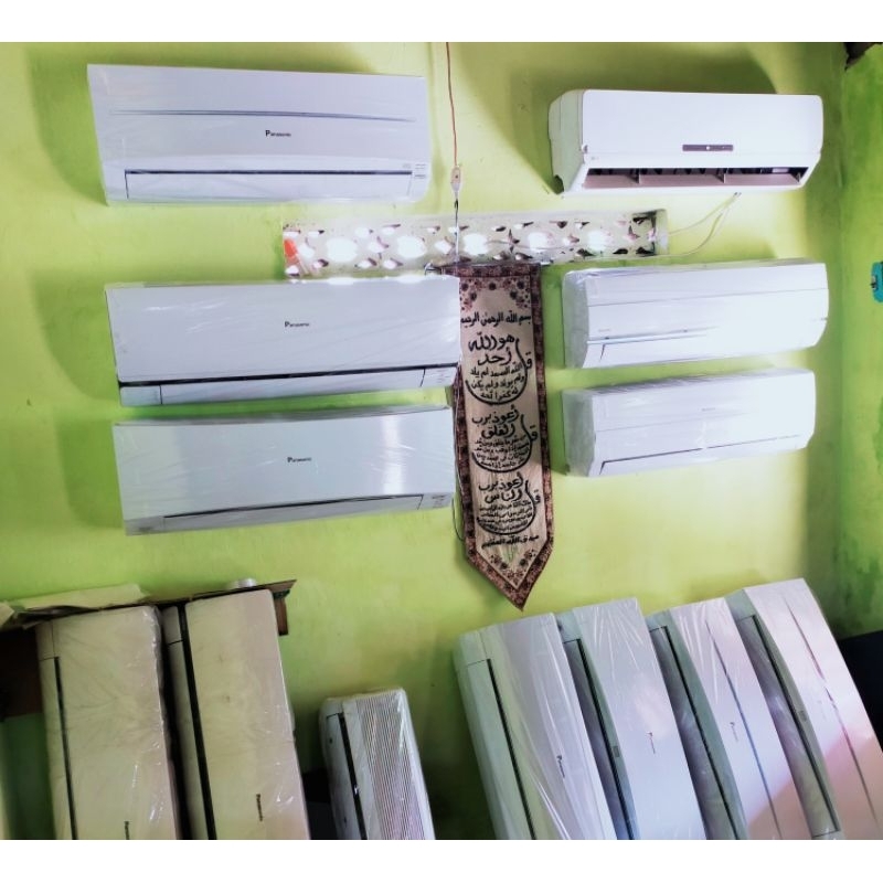 KIPAS ac Panasonic ukuran 4 PK pakai Remot mode SALJU dijamin sejuk dingin angin nya
