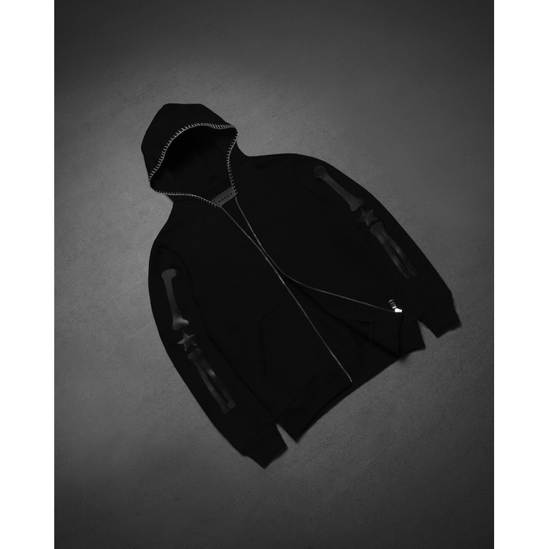 RUCAS "Ultra Stitch" Leather Bone Zip Hoodie | Zip Hoodie RUCAS Ultra Stitch Leather Bone hoodie [10