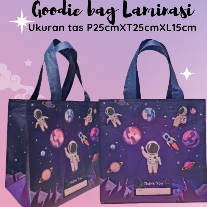 

Bonuskan LUSINAN 12pcs Goodie bag Dino LAMINASI WILCO 25x25x15 tas spunbond tas hampers