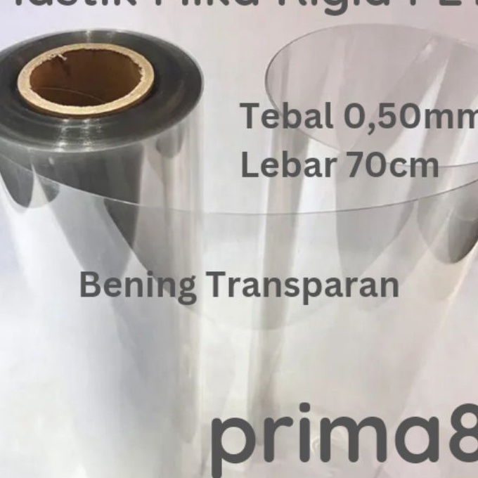 

Ekstra Plastik Mika Kaku Rigid PET Clear Bening 5 5 5 mm Lebar 7cm Tutup Hantaran Seserahan Sourvenir Meteran