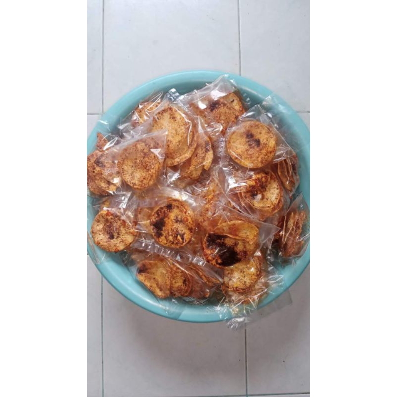 

Kerupuk Opak Keladi Pedas Asin Gurih ( Kerupuk Opak Khas Selatpanjang )