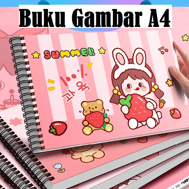 

Buku Gambar A4 100gsm isi 30 lembar/skretchbook/Buku gambar cover tebal