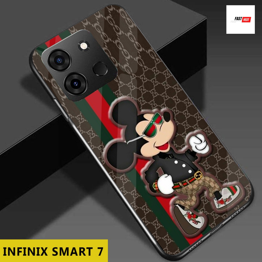 FV73 Softcase Glass Kaca Infinix Smart 7 2024 Terbaru Casing Handphone - Pelindung Handphone - Akses