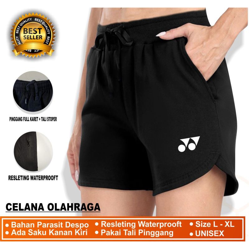 Celana pendek parasit running lari badminton pria wanita