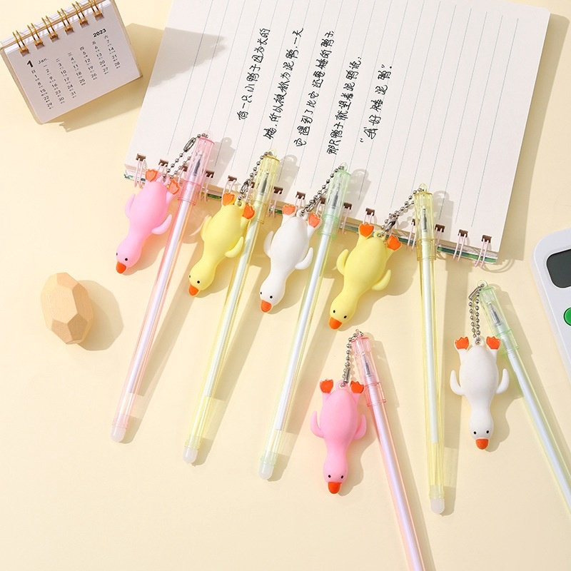 

KESEMPATAN TERBATAS APEN Pulpen Lucu Aesthetic Gantungan Bebek Pena Gel Kartun Pen Ayam Bolpoint Karakter Bebek