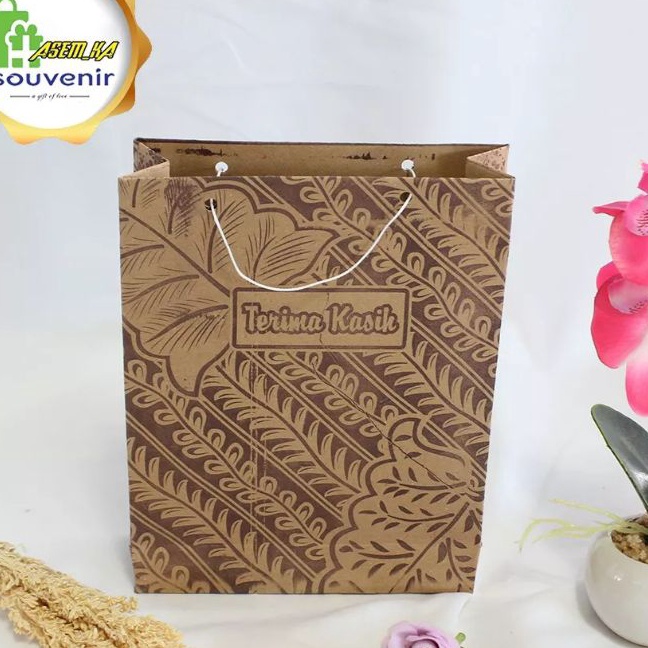

Premium 1 pcs paperbag batik kecil mini ukuran 16x12x4