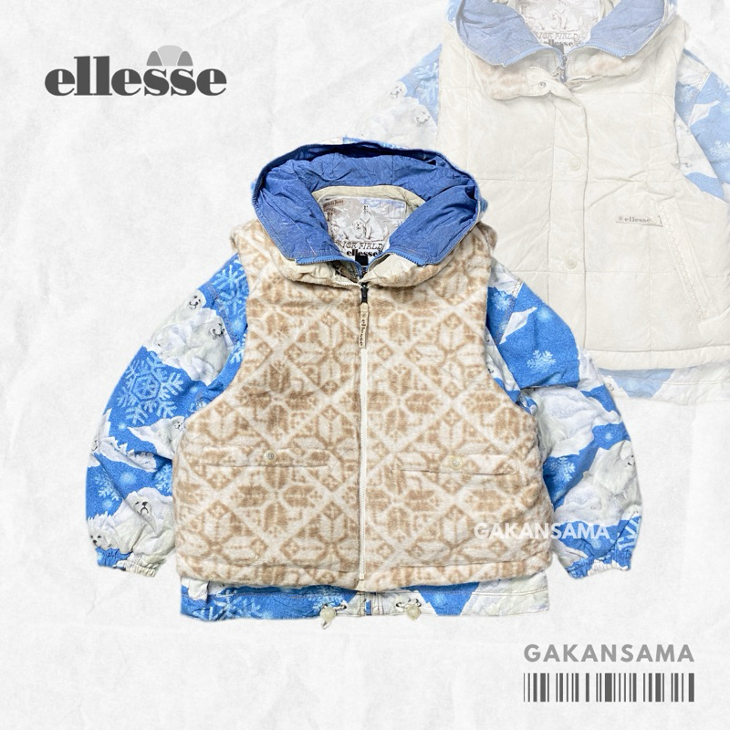 JAKET VEST ELLESSE ICE FIELD REVERSIBLE JACKET BULU ANGSA