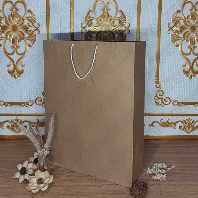

Terbaru Paperbag Polos Coklat Folio 25 x 35 isi 12pcs