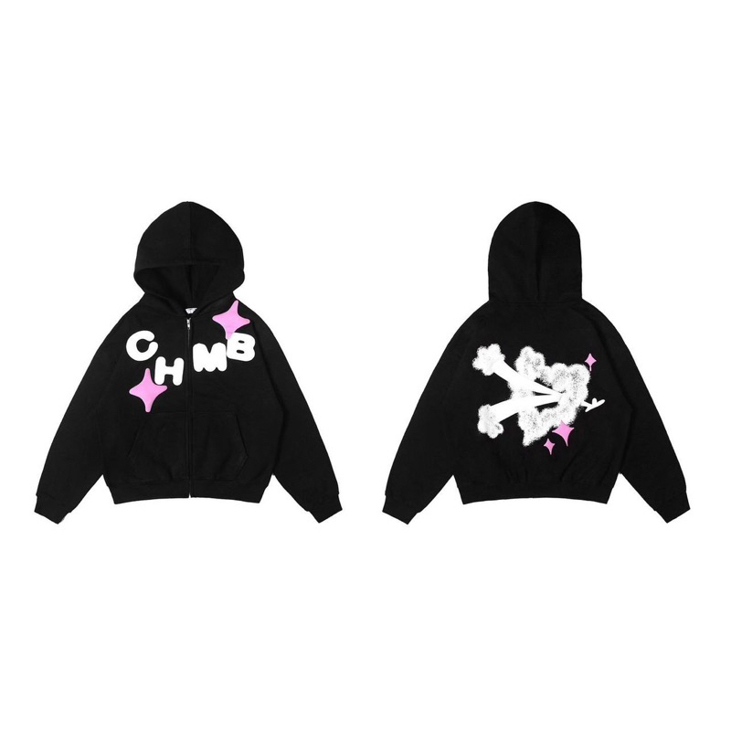 ZIP HOODIE CHAMBREDELAVAIN BROKEN BLACK