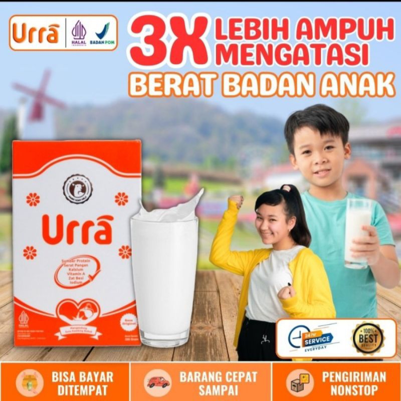 

( Terlaris ) URRA Susu Urra Kambing Saneen Untuk Penambah BeratBadan & Tinggi Badan Anak - 1 Box