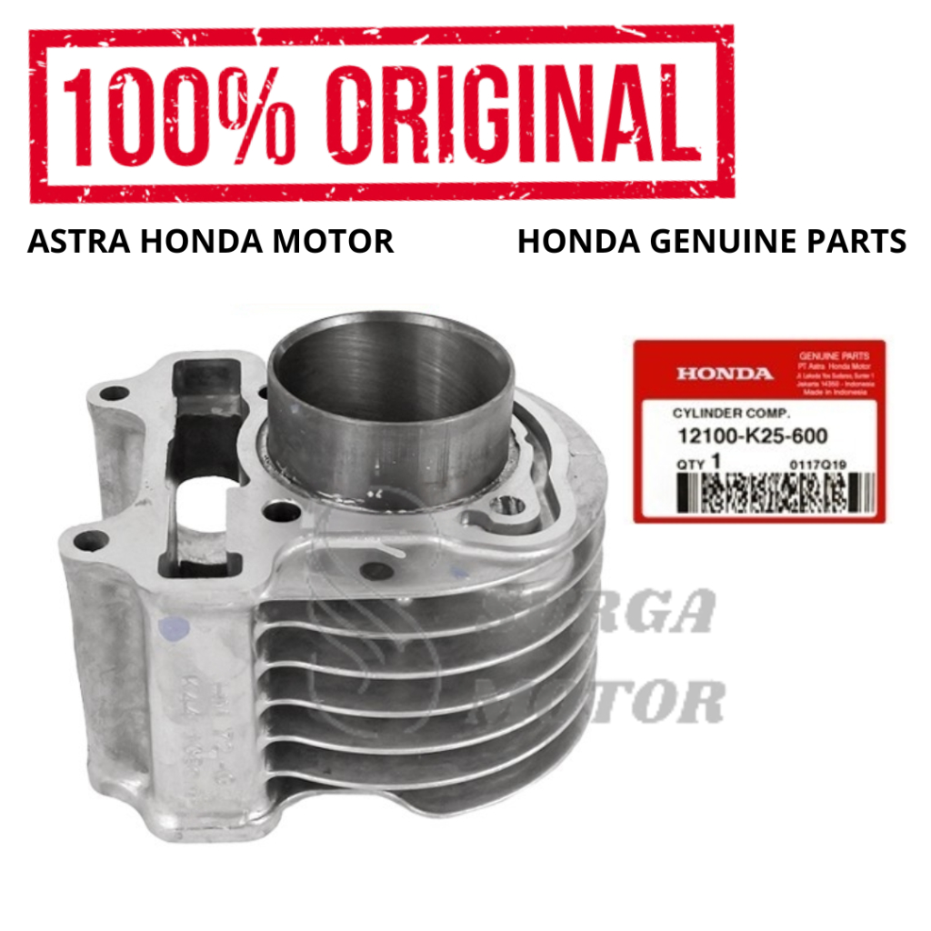 Blok Seher Only Poring Cylinder Comp BeAT Scoopy Vario 110 eSP Original Honda AHM 12100-K25-600 Bloc