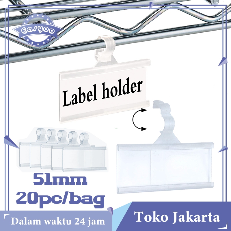

isi 20 Label Harga / Price Tag Holder / Label Harga Gantung Rak Display