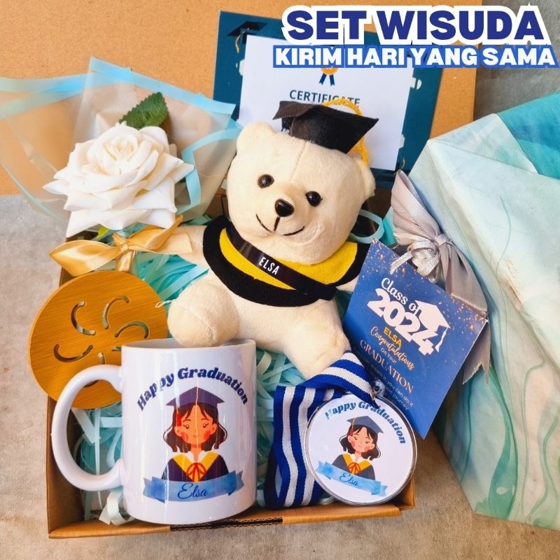 

Hampers Wiisuda Custom Mug / Kado Wisuda Buket bunga wisuda graduation