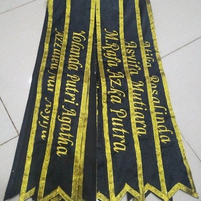 Top selempang wisuda ukuran anak PAUD slempang gerak jalan selempang karnaval bahan Bludru 1 lapis