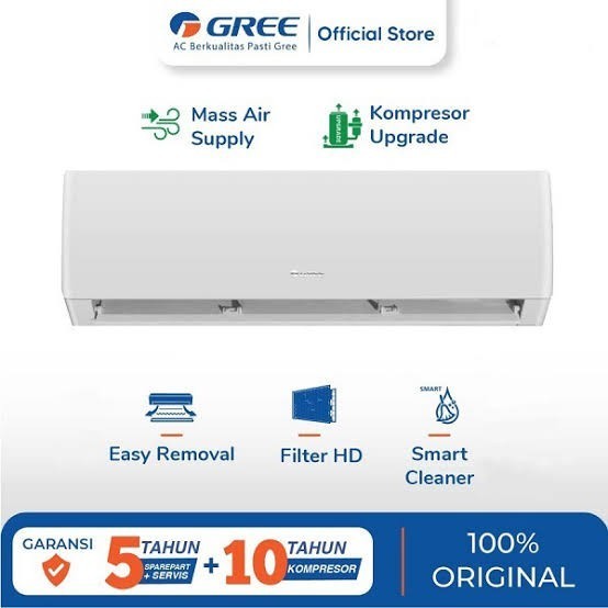 AC Gree 2 PK Standart GWC-18MOO5A Garansi resmi - 18moo5A