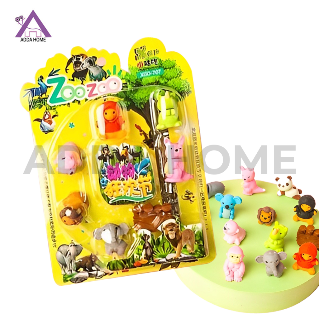 

Penghapus Bentuk Hewan Mini Zoo Lucu Atk Anak 1 Set Isi 6 Motif Hadiah Ulang Tahun