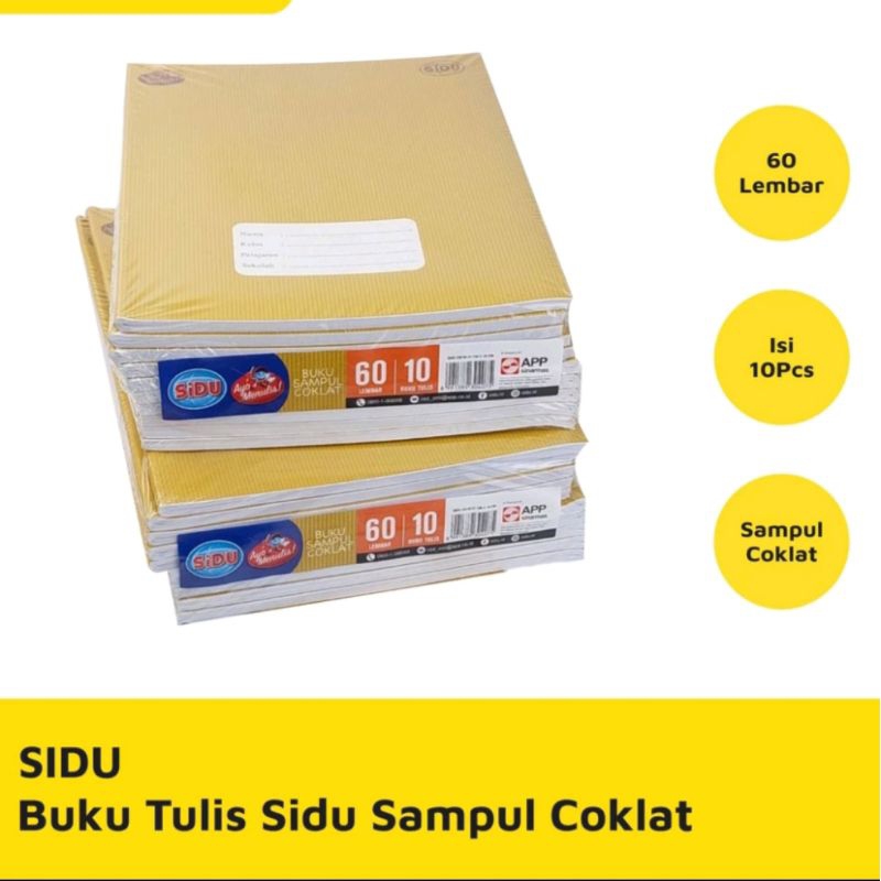 

Buku tulis Sidu cover sampul 60 lembar isi 10 buku