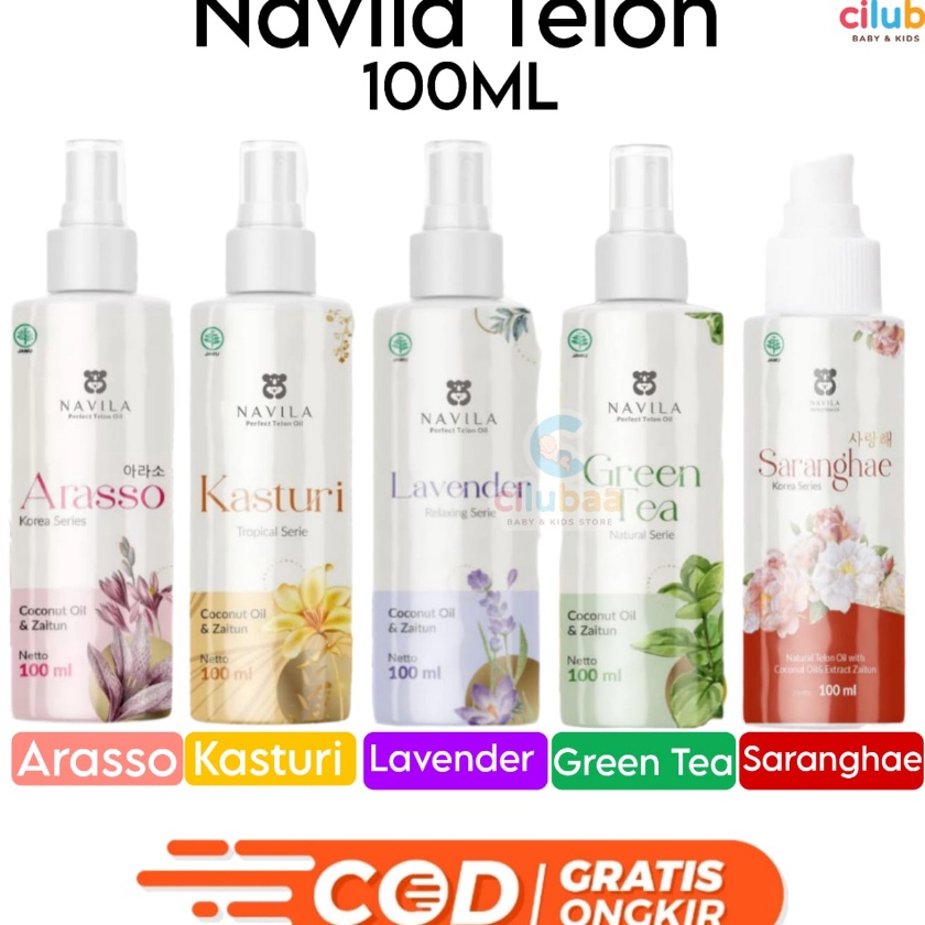 

KF7 Navila Telon Oil 1Ml Spray Aroma Lavender Kasturi Green Tea ArassoSaranghae Telon Bayi