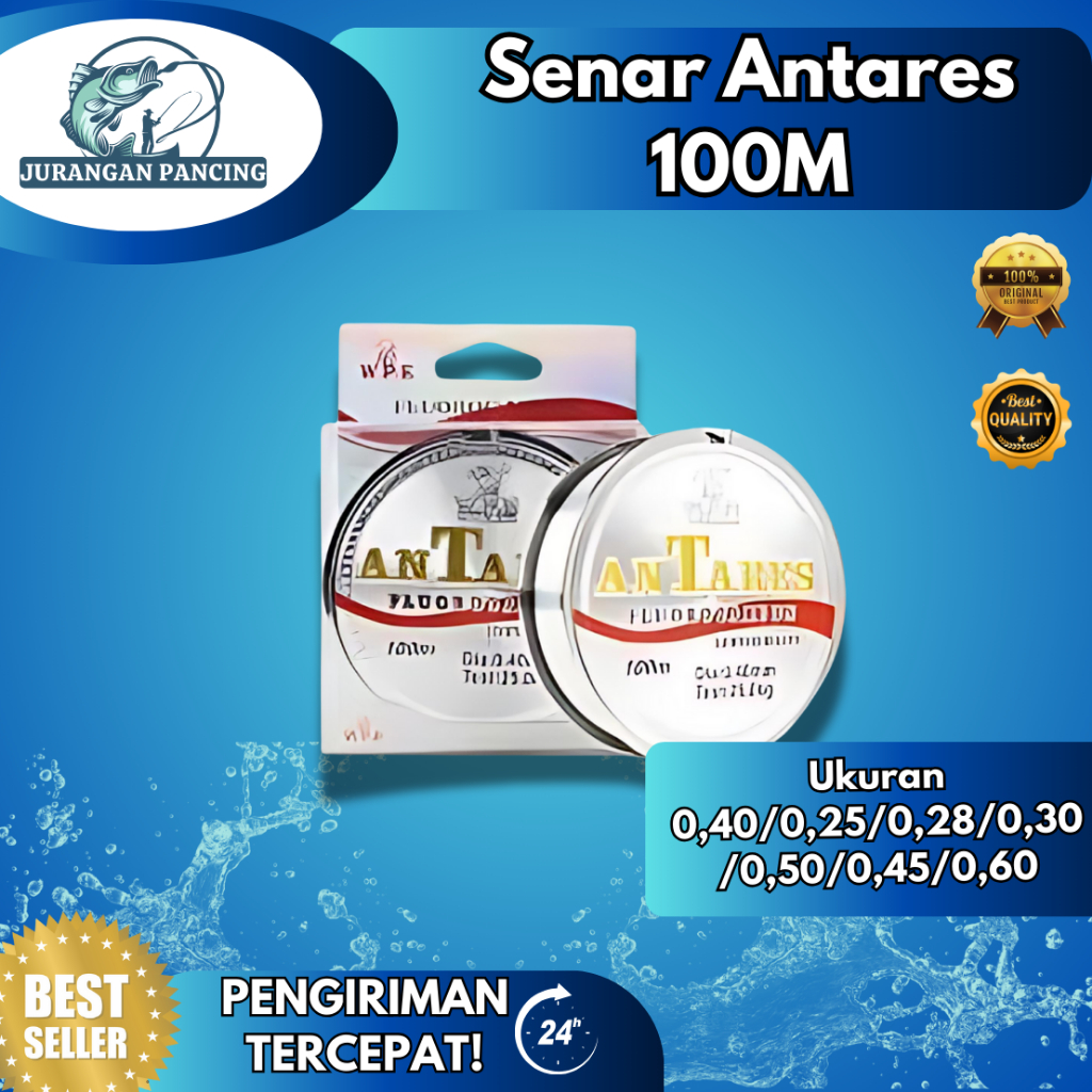 SENAR ANTARES 100M / SENAR 0,40/0,25/0,28/0,30/0,50/0,45/0,60 / SENAR 100 METER BENANG PUTIH