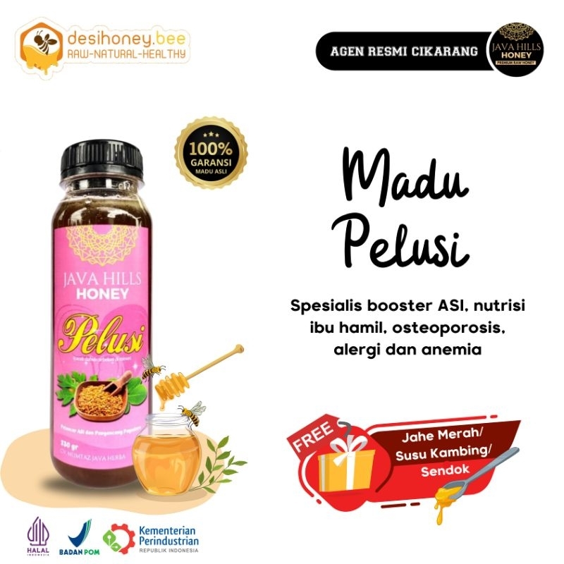 

Madu Herbal Pelusi 320gr Javahills Asli Premium 100% Raw Honey | Booster ASI, Anemia, Osteoporosis | Java Hills Mumtaz