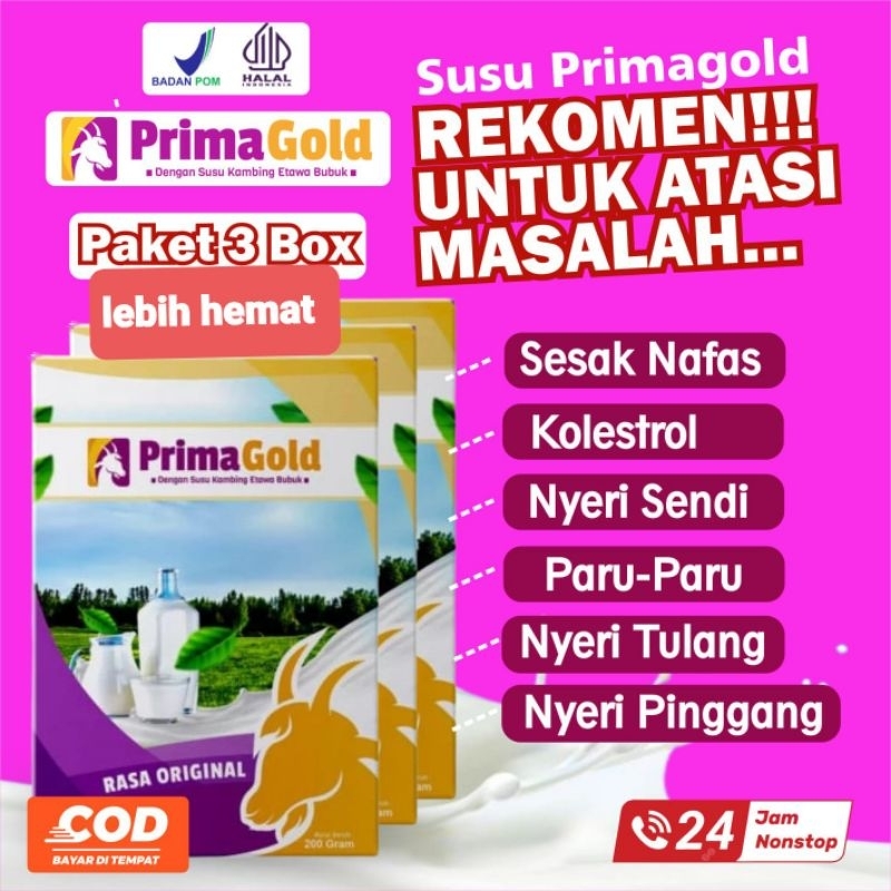 

PRODUK TERLARIS | PAKET 3 BOX | SUSU KAMBING ETAWA | SUSU KAMBING ETAWA PRIMAGOLD | PRIMAGOLD