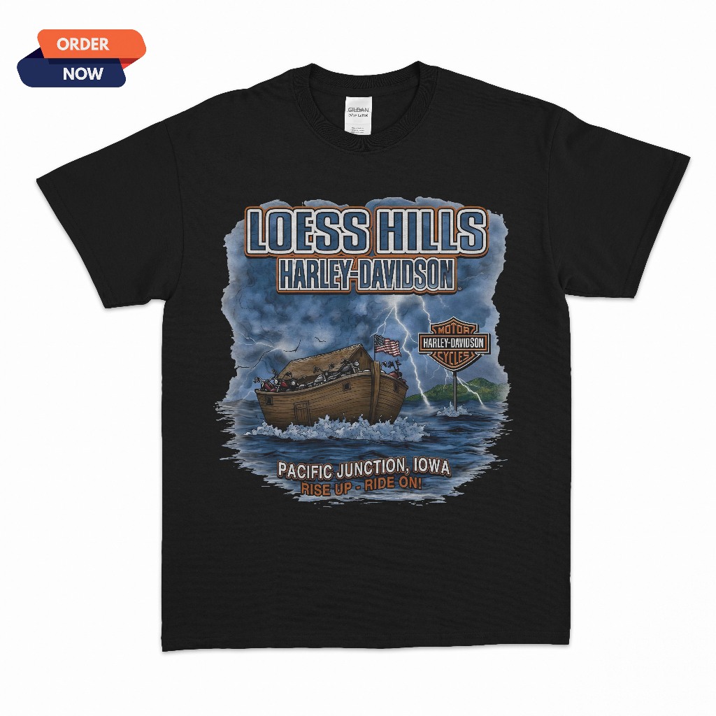 KAOS HARLEY DAVIDSON LOESS HILLS BAJU PRIA WANITA TSHIRT DISTRO PREMIUM COTTON