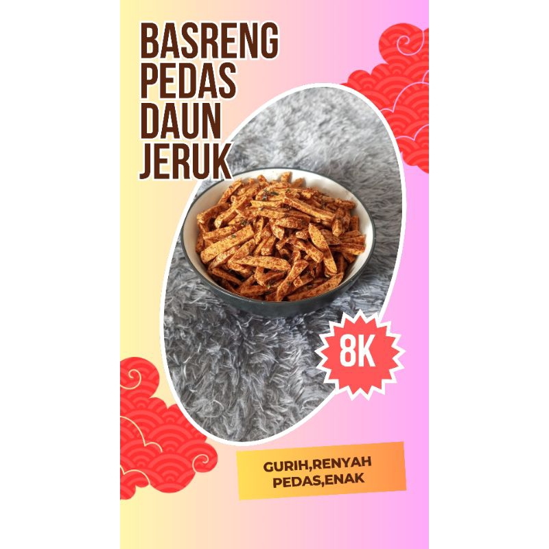 

BASRENG PEDAS DAUN JERUK renyah,gurih,pedas,enak