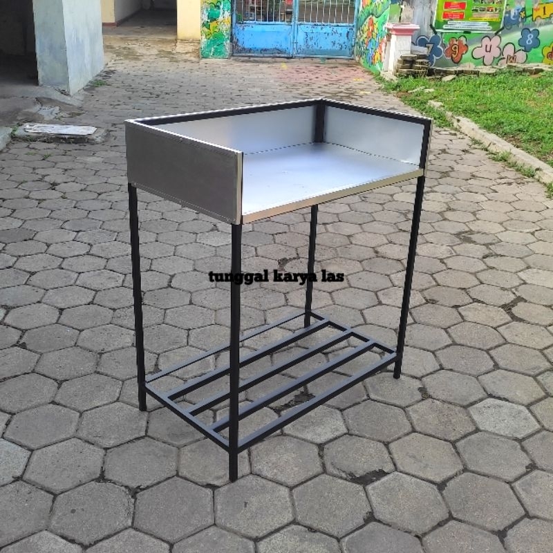 meja tempat kompor 2 tungku dudukan kompor meja besi kompor